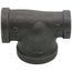 3/4" x 1/2" x 1" Black Reducing Tee