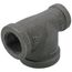 3/4" x 1/2" x 1" Black Reducing Tee