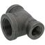 3/4" x 1/2" x 1" Black Reducing Tee