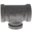 3/4" x 3/4" x 1/2" Black Reducing Tee