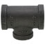 3/4" x 3/4" x 1/2" Black Reducing Tee