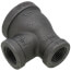 1" x 1/2" x 1/2" Black Reducing Tee