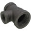 1" x 3/4" x 1/2" Black Reducing Tee