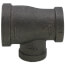 1" x 3/4" x 1/2" Black Reducing Tee