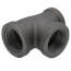 1" x 3/4" x 1" Black Reducing Tee