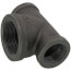 1" x 1" x 1-1/2" Black Reducing Tee