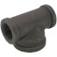 1" x 1" x 1-1/2" Black Reducing Tee