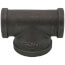 1" x 1" x 1-1/2" Black Reducing Tee