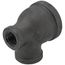 1-1/4" x 1/2" x 3/4" Black Reducing Tee