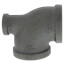 1-1/4" x 1/2" x 1-1/4" Black Reducing Tee