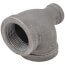 1-1/4" x 1/2" x 1-1/4" Black Reducing Tee