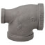 1-1/4" x 1/2" x 1-1/4" Black Reducing Tee