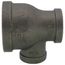 1-1/4" x 3/4" x 1/2" Black Reducing Tee