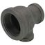 1-1/4" x 3/4" x 1/2" Black Reducing Tee
