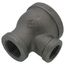 1-1/4" x 3/4" x 1/2" Black Reducing Tee