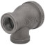 1-1/4" x 3/4" x 3/4" Black Reducing Tee