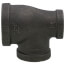 1-1/4" x 3/4" x 1" Black Reducing Tee
