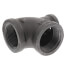 1-1/4" x 3/4" x 1-1/4" Black Reducing Tee
