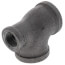 1-1/4" x 3/4" x 1-1/4" Black Reducing Tee