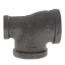 1-1/4" x 3/4" x 1-1/4" Black Reducing Tee