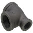 1-1/4" x 3/4" x 1-1/4" Black Reducing Tee