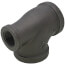 1-1/4" x 3/4" x 1-1/4" Black Reducing Tee