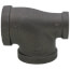 1-1/4" x 3/4" x 1-1/4" Black Reducing Tee