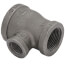 1-1/4" x 1" x 1/2" Black Reducing Tee
