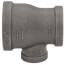 1-1/4" x 1" x 1/2" Black Reducing Tee