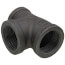 1-1/4" x 1" x 1-1/4" Black Reducing Tee