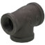 1-1/4" x 1" x 1-1/4" Black Reducing Tee