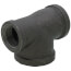 1-1/4" x 1" x 1-1/2" Black Reducing Tee