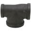 1-1/4" x 1" x 1-1/2" Black Reducing Tee