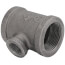 1-1/4" x 1-1/4" x 1/2" Black Reducing Tee