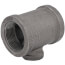 1-1/4" x 1-1/4" x 1/2" Black Reducing Tee