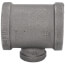 1-1/4" x 1-1/4" x 1/2" Black Reducing Tee
