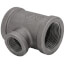 1-1/4" x 1-1/4" x 3/4" Black Reducing Tee