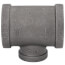 1-1/4" x 1-1/4" x 3/4" Black Reducing Tee
