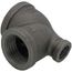 1-1/2" x 1/2" x 1-1/4" Black Reducing Tee