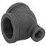 1-1/2" x 1/2" x 1-1/2" Black Reducing Tee