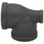 1-1/2" x 1/2" x 1-1/2" Black Reducing Tee