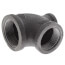 1-1/2" x 3/4" x 1-1/4" Black Reducing Tee