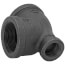 1-1/2" x 3/4" x 1-1/2" Black Reducing Tee