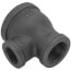 1-1/2" x 1" x 3/4" Black Reducing Tee