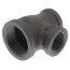 1-1/2" x 1" x 1" Black Reducing Tee