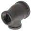1-1/2" x 1" x 1" Black Reducing Tee