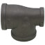 1-1/2" x 1" x 1-1/2" Black Reducing Tee