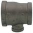 1-1/2" x 1-1/4" x 1/2" Black Reducing Tee