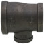 1-1/2" x 1-1/4" x 3/4" Black Reducing Tee