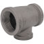 1-1/2" x 1-1/4" x 1" Black Reducing Tee